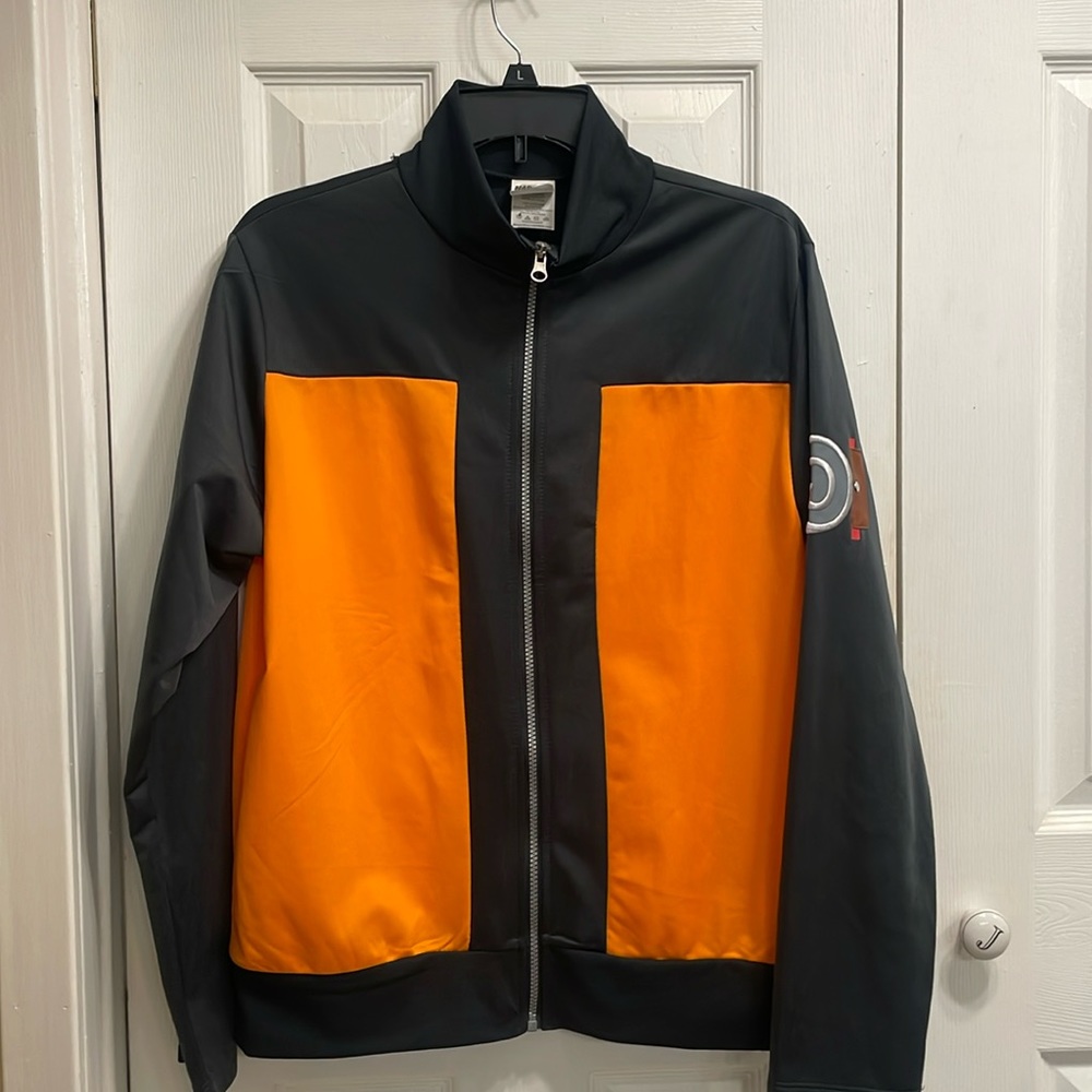 Naruto Jacket and pants from Spirit Halloween. Adult medium